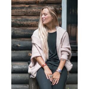 Free People Coco Cocoon Knit Oversized Cardigan, Medium